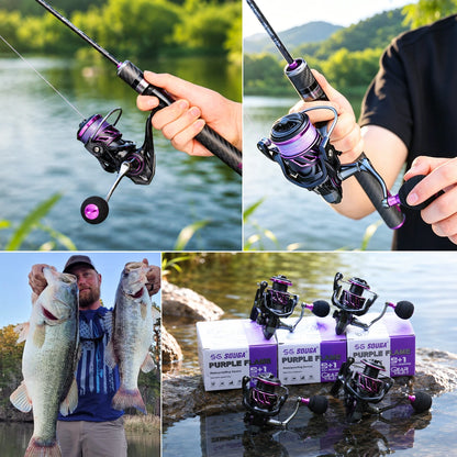 Sougayilang Spinning Reel 1000-4000 Serie 9+1BB 5.2:1 Gear Ratio CNC Aluminum Spool Waterproof Saltwater Freshwater Fishing Reel