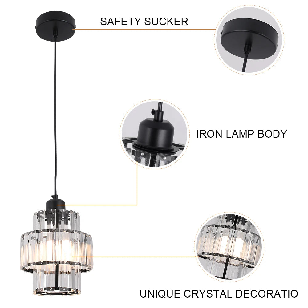 Modern Pendant Lights Luxury Led Crystal Ceiling Lamp Nordic Design Chandelier Bedroom Dining Room Table Kitchen Island Decor