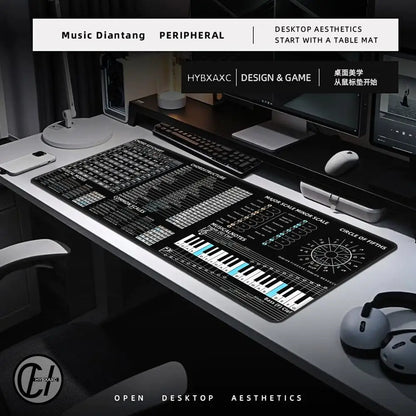 Music Theory Mouse Pad Shortcut Keys Mouse Pad Desk Mat Cheat Sheet HYBXAXC  Users Anti Slip Software Engineers Desk Pad
