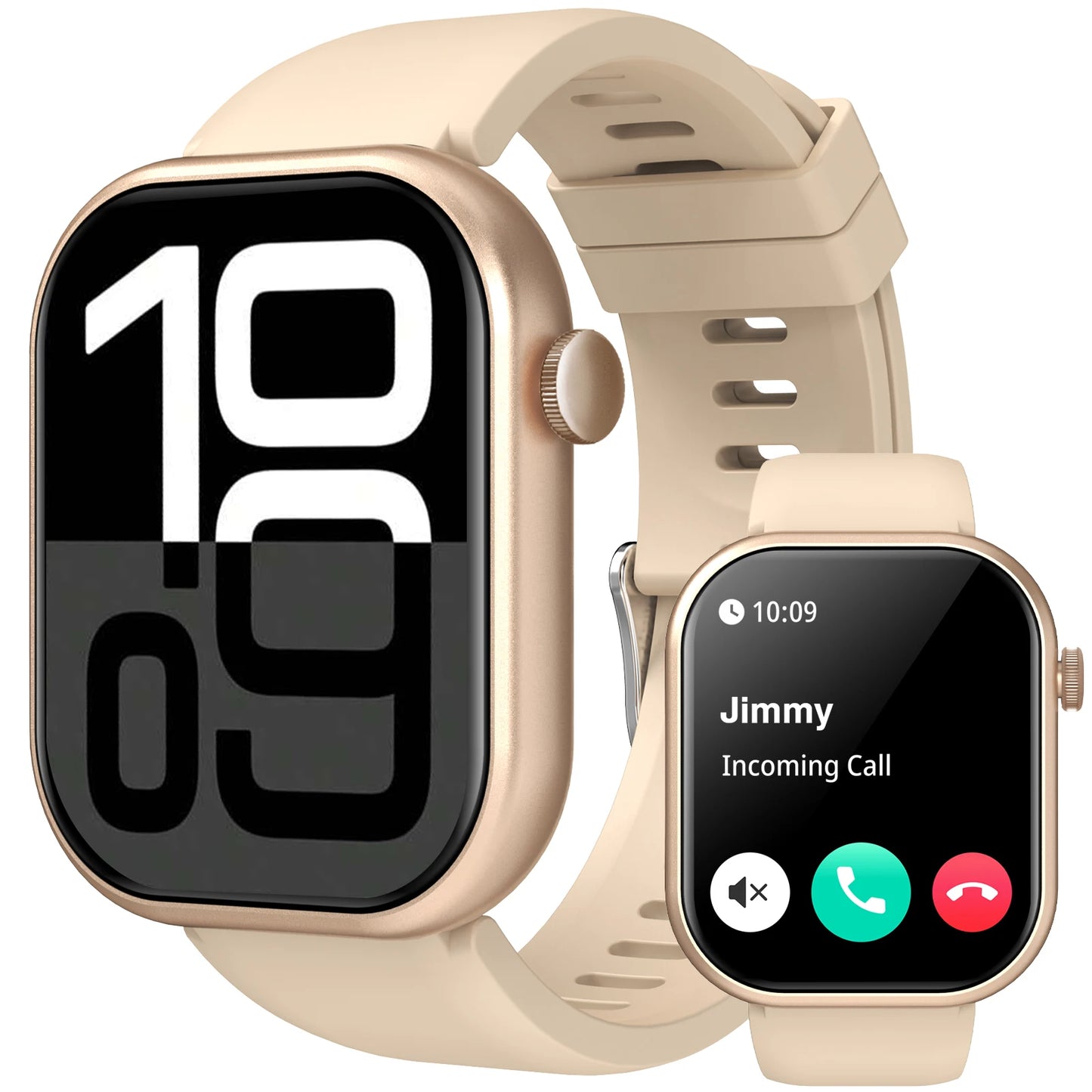 Unisex Multifunctional Smart Watch - 2.01" HD Screen, Wireless Call, Camera Control, Music Adjustment, Sports Functions, Custom