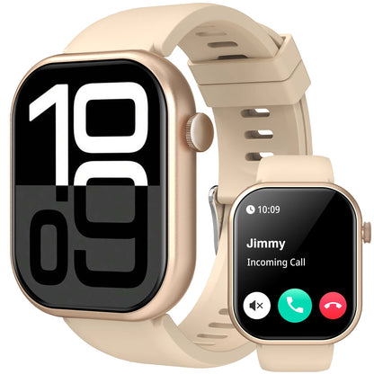 Unisex Multifunctional Smart Watch - 2.01" HD Screen, Wireless Call, Camera Control, Music Adjustment, Sports Functions, Custom