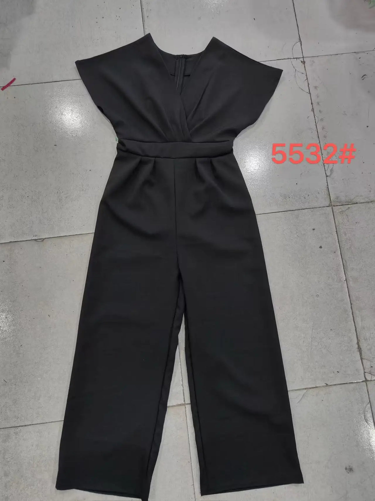 Jumpsuits Women 2026 Rompers New V-Neck Solid Color Sleeveless Cinched Waist Jumpsuit from Women's Clothing