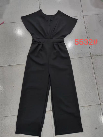 Jumpsuits Women 2026 Rompers New V-Neck Solid Color Sleeveless Cinched Waist Jumpsuit from Women's Clothing