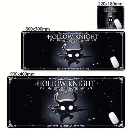 Gaming Mouse Pad Black And White Rubber Office Computer Mouse Mat Hollow Knight Anime Big Mousepad Gamers Desk Keyboard Mats