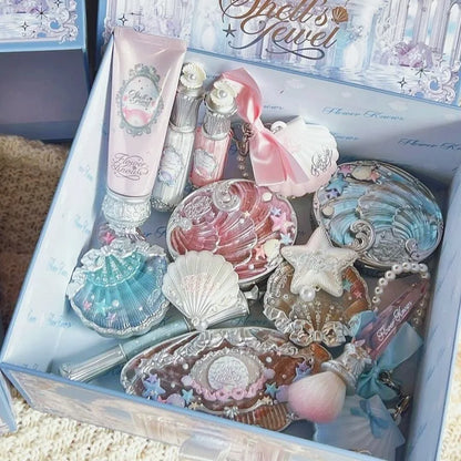 Flower Knows Make Up Sets Cosmetics Full Set Shells Pearl Eyeshadow Lip Gloss Blushes For Cheek Highlighter Gift Box Makeup Kit