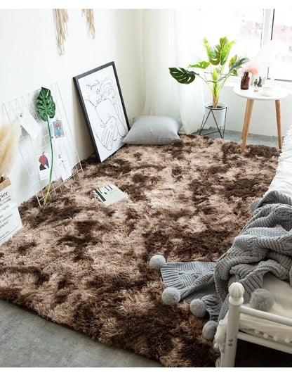 White Fluffy Hall Carpet Modern Living Room Bedroom Home Decor Large Mats Thickened Non-Slip Girl Children's Room Pink Furry Rug