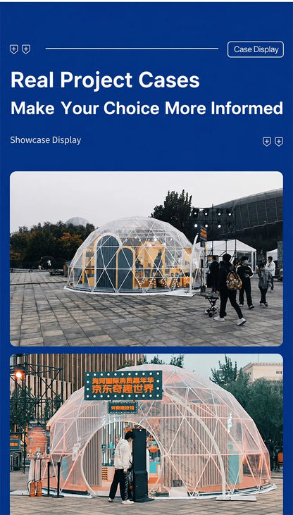 Luxury Transparent Geodesic Dome Tent Bubble House Outdoor Glamping Camping Tent Resort Garden Hotel Custom Design