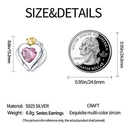 925 Sterling Silver Star Moon Heart Shape Earrings Jewelry Versatile Hoop Earrings For Women Jewelry Fine Birthday Party Gifts