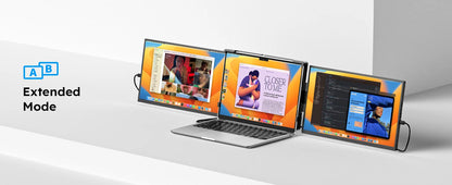 15.6inch Triple Screen Extender For Laptops 1080P FHD IPS Portable Dual External Monitors For Macbook Windows Extension 13-17"