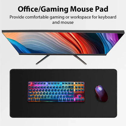 One Piece Extended Desk Mat Luffy Keyboard Mousepad Gaming Mouse Pad With Stitched Edge Non-Slip Carpet for Office Home Computer