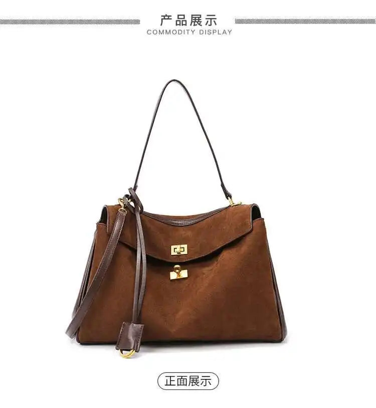 Luxury Fashion Leather Women's Tote Bag Lazy Bag Rodeo Briefcase Handbag Underarm Bags Large Capacity Crossbody Shoulder Bag