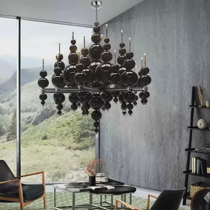 Modern Black Pendant Chandelier Lights For Dining Room Kitchen Living Room Bedroom Creative White Ceiling Chandelier