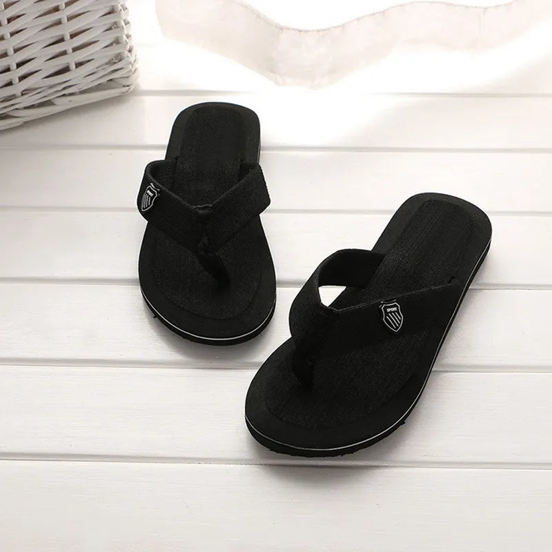 Men Flip Flops Beach Sandals Summer Slippers Non-Slip Casual Flat Shoes 2024 Slippers Indoor House Shoes For Men Outdoor Slides