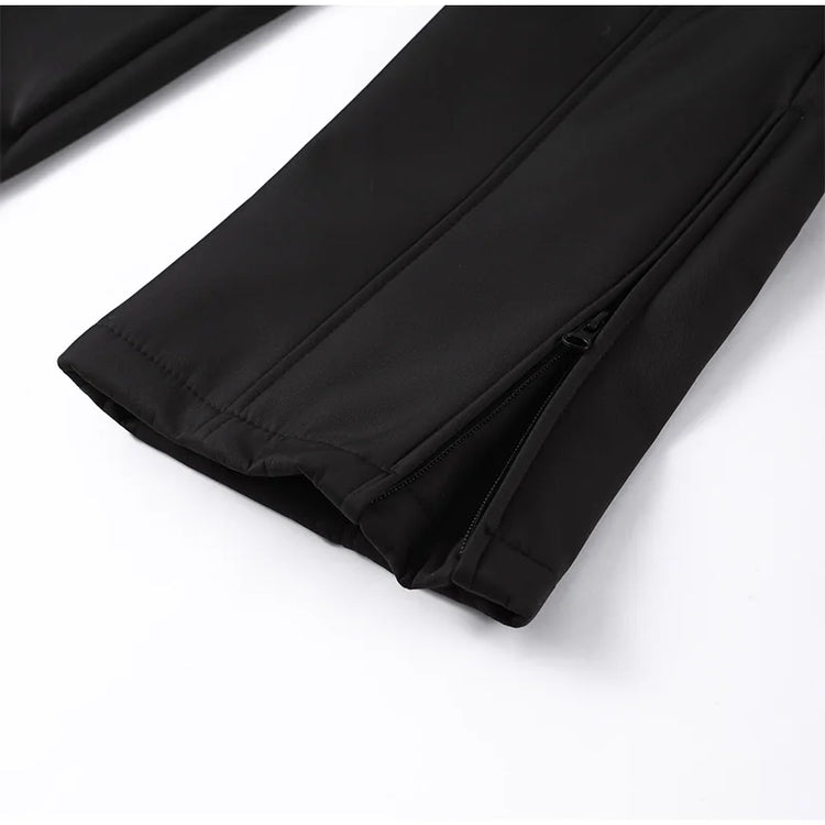 Casual Solid Ski Hoodie Jumpsuits Women Street Full Sleeve Closed Waist Slim Warm Belt Suits Female 2026 Fashion Snow Lady Suit