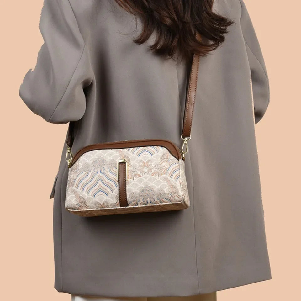 Luxury Designer Women's Shoulder Bag Fashion Print Purse Ladies High Quality Leather Crossbody Bag Messenger Commuter Sac A Main