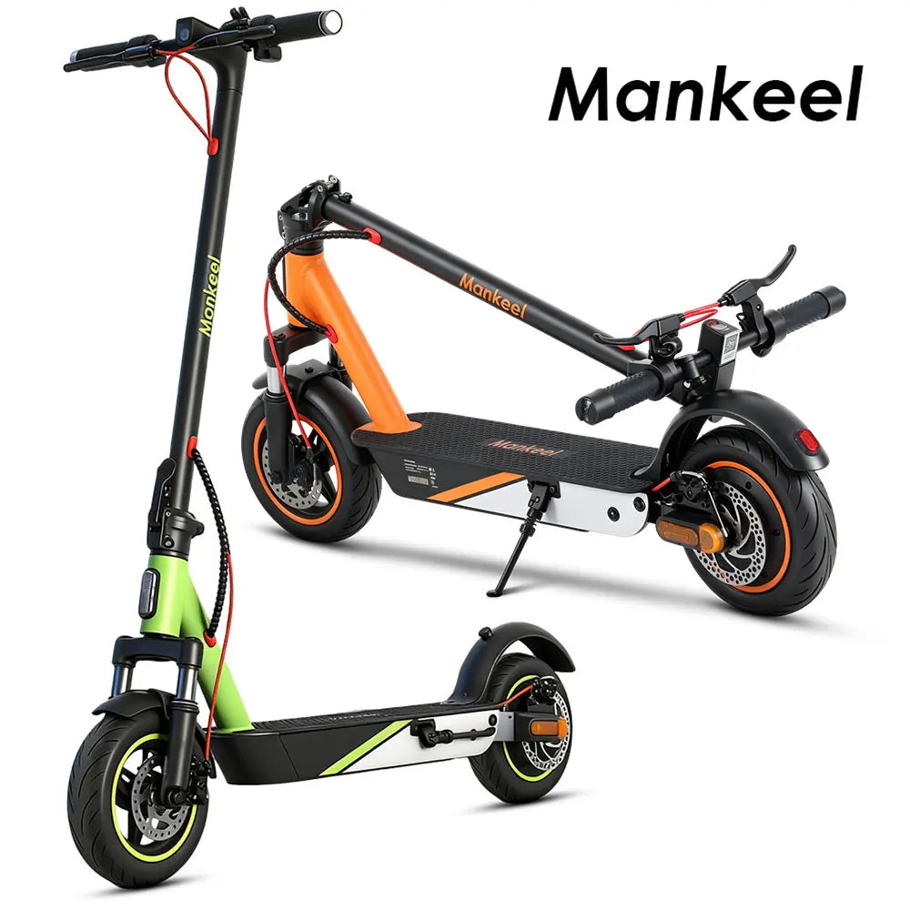 Foldable Electric Scooter For Adults Dual Shock Absorbing eScooter Equipped 10 Inch Tires Lightweight Travel Scooter
