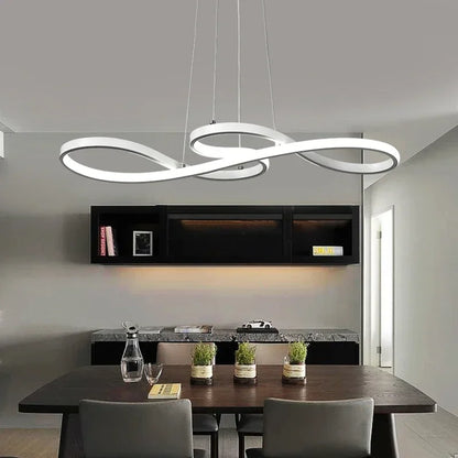 Room Decor LED Hanging Lights Modern Kitchen Island Pendant Lights Bar Table Dining Kitchen Led Remote Dimming Cord Pendant Lamp