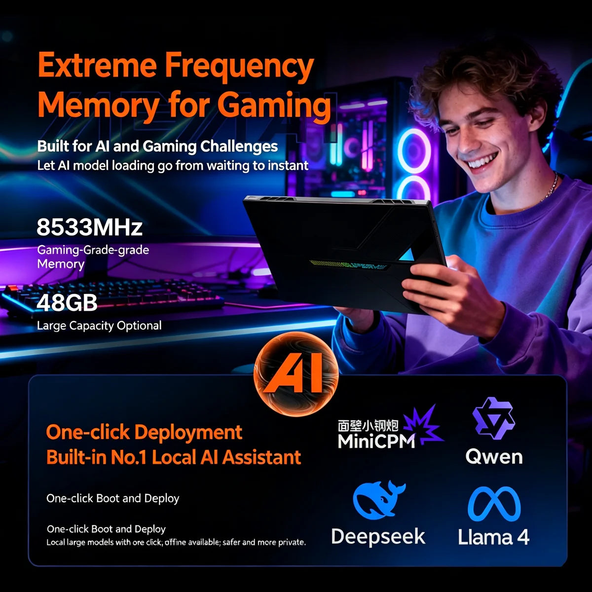 OneXPlayer Super V 2-in-1 Gaming Tablet Laptop with Intel Core Ultra X7 358H Mini Gaming PC 2.8K OLED Touchscreen Portable AI