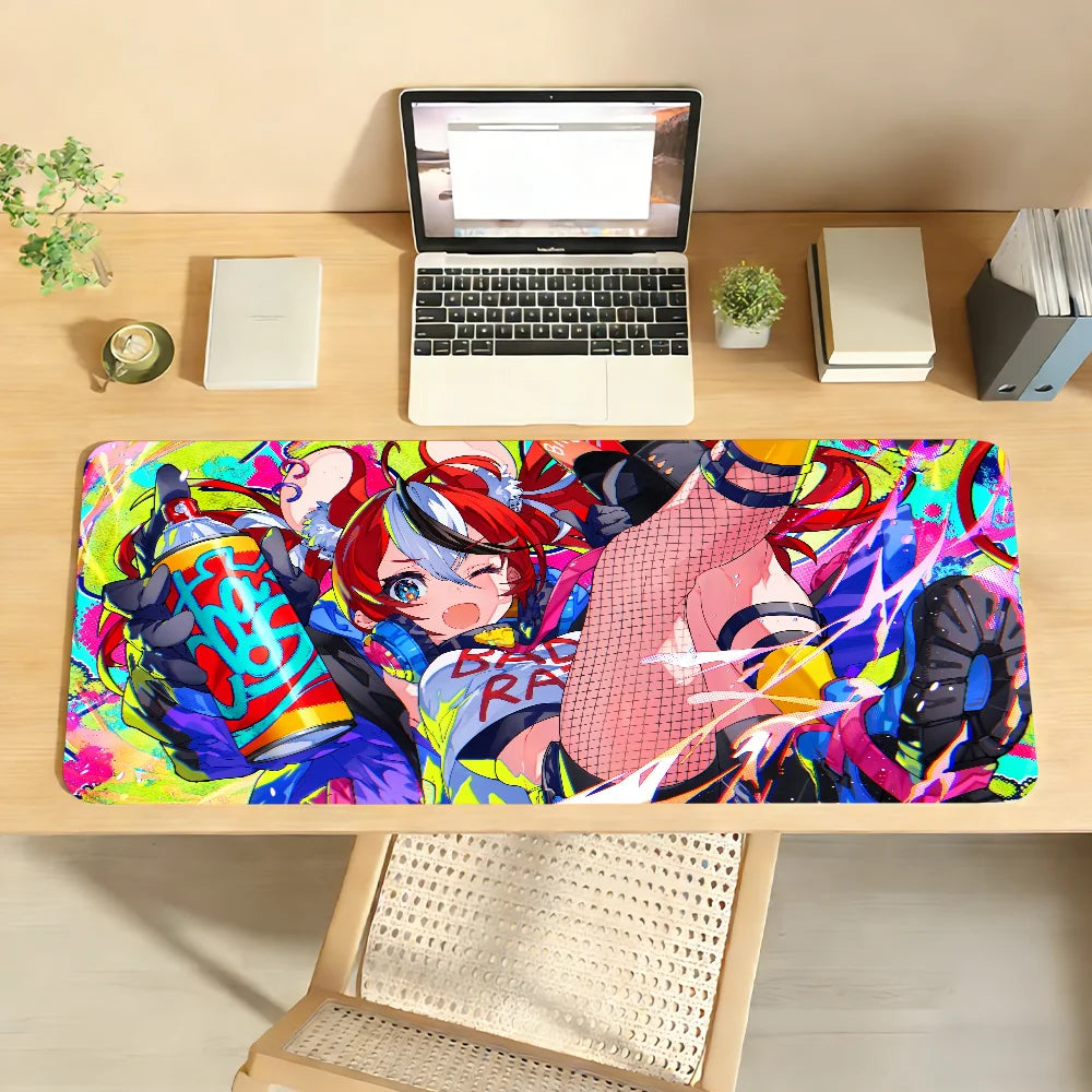 VTuber H-Hakos Baelz Mouse Pad Non-slip Rubber Gamer Balance Computer Mat Decoracion Deskmat Laptop Office Large