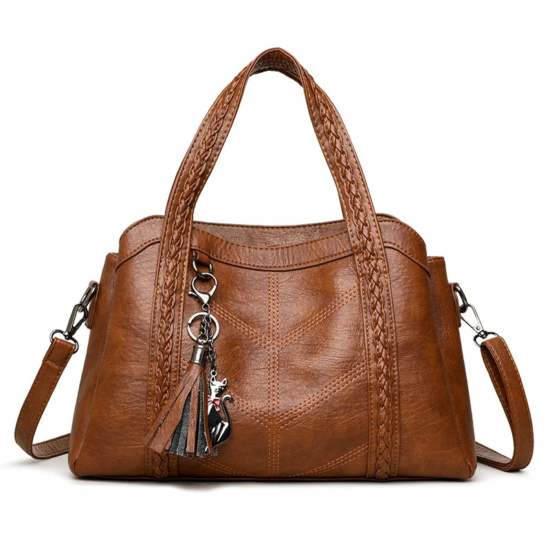 Elegant Women PU Leather Handbag Multiway Shoulder Bag Crossbody Purse for Ladies Stylish Top Handle Satchel Work Office Bag New
