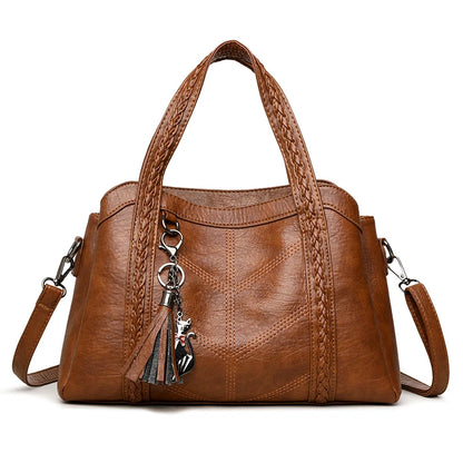 Elegant Women PU Leather Handbag Multiway Shoulder Bag Crossbody Purse for Ladies Stylish Top Handle Satchel Work Office Bag New