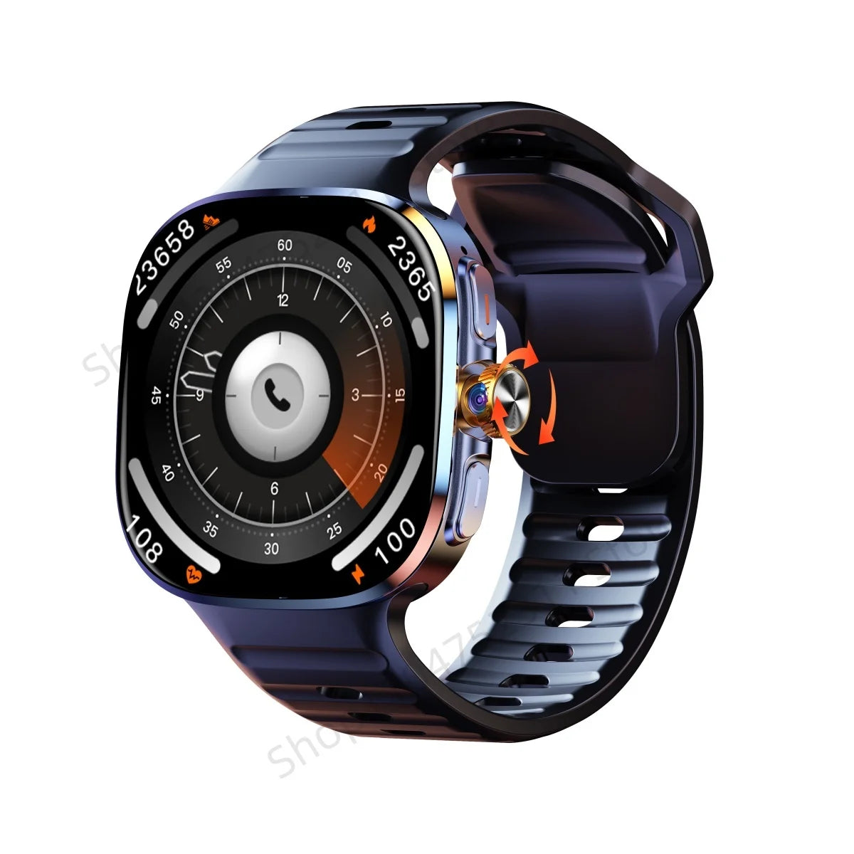 New 5G Smartwatch 2.4inch larger Amoled Screen Smart Watch With 190° Rotary Camera GPS 2100mAH Battery 720*720 HD Resolution