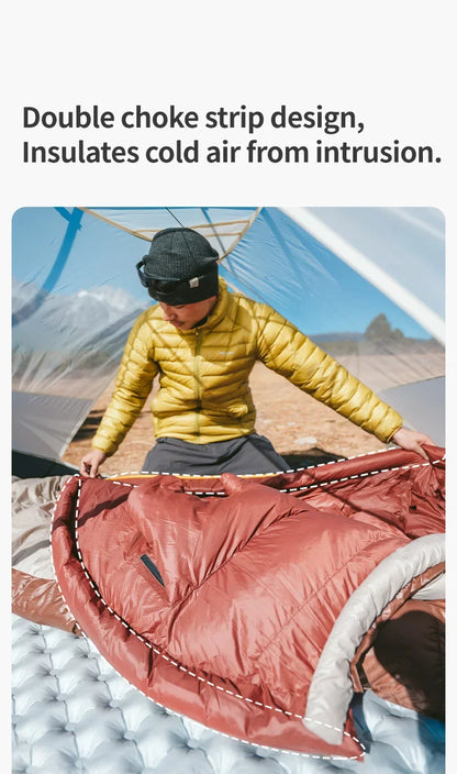 Naturehike SnowBird Down Sleeping Bag Ultralight Waterproof Mummy Sleeping Bag Winter Duck Down Sleeping Bag SP400 SP700 SP1000