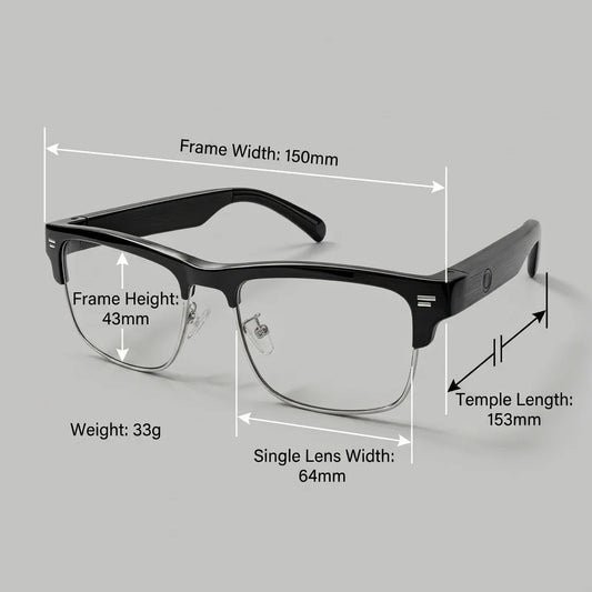 Smart Glasses Ultra-Light Playback Open-Ear Speakers Sunglasses Polarized Lens Smartglasses Bluetooth Glasses for Sports Travel