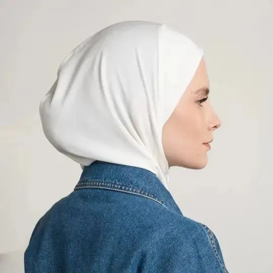 Modal instant Hijabs Cap Muslim With Zipper Soft Inner Cap Fashion With Neck Collar Headscarf Hat Women Islam Ramadan Turban Cap
