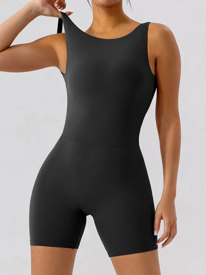 GACVGA Yoga Tracksuit Playsuit One Piece Sexy Fitness Rompers Workout Clothes Women Gym Sport Buttock Active Jumpsuit