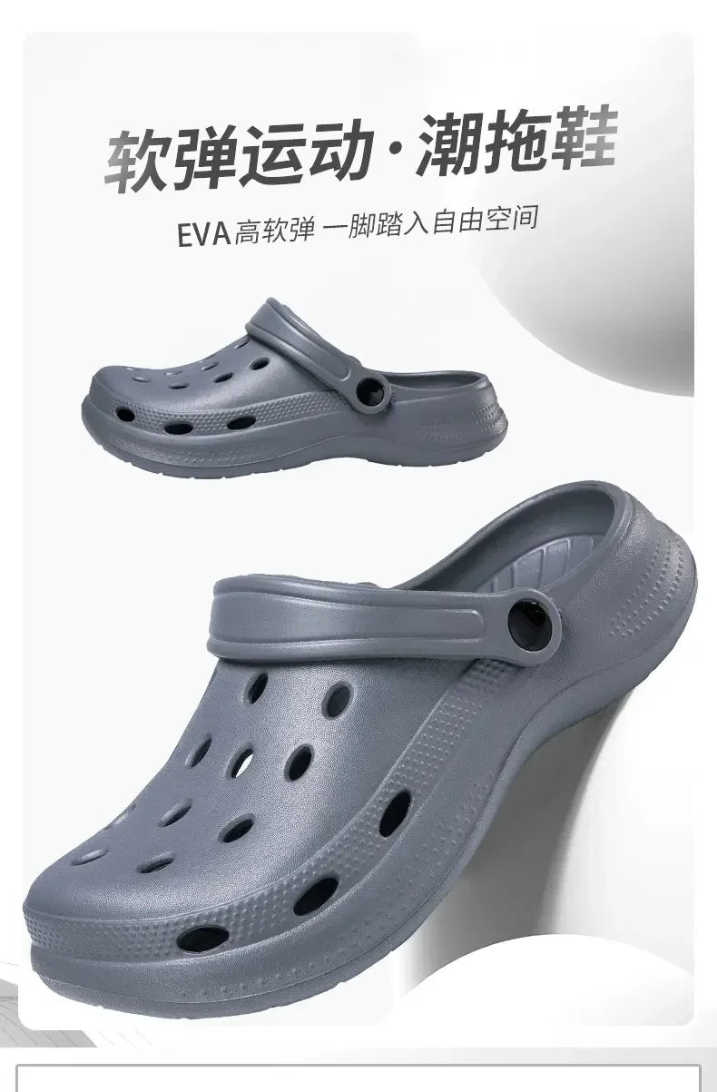 2026Summer Men Clogs Sandals Men's and Women's Leisure Slippers Beach Slides Home Garden Shoes Outdoor Sandals Plus Size46 47 48