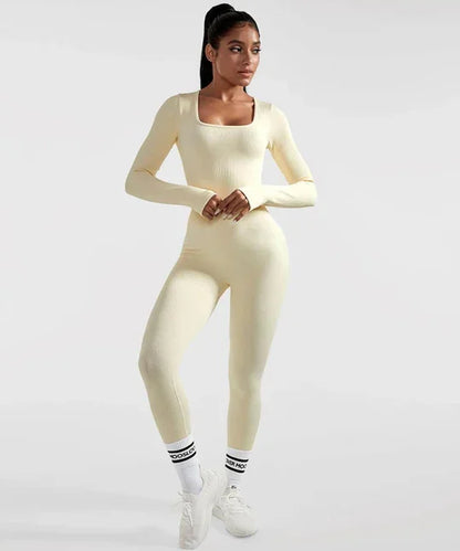 Women Autumn Winter Long Sleeve Jumpsuits Bodycon Slim Fit Streetwear Overall One Piece Bodysuits Outfit Yoga Jumpsuit Women