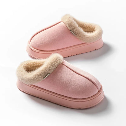 Women Fluffy Slippers for Autumn Winter Indoor EVA Thick Sole Anti-Slip Warm Unisex House Shoes