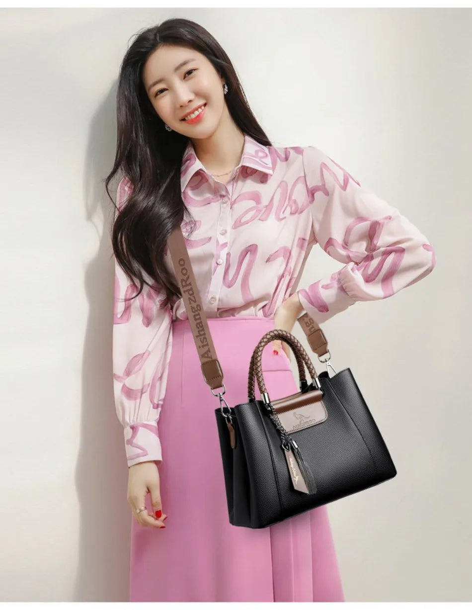 Designer Shoulder Hand Bags for Women Sac Woven Handle High Quality Leather Casual Tote Luxury Women Bags Handbag Crossbody Sac