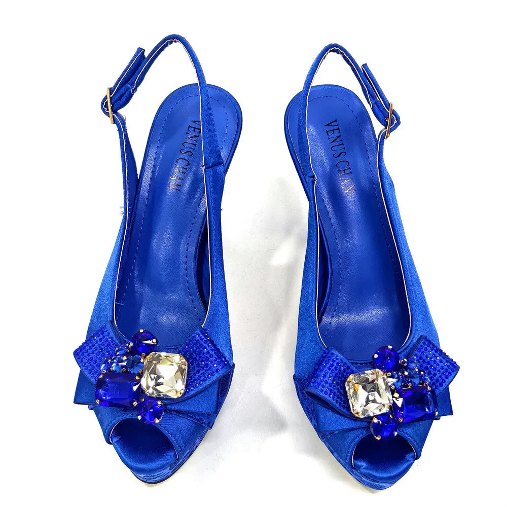 African Fashion Evening Shoes and Bag Italian Design Women's Shoes New Style High Heels Comfortable Women's Shoes and Bags