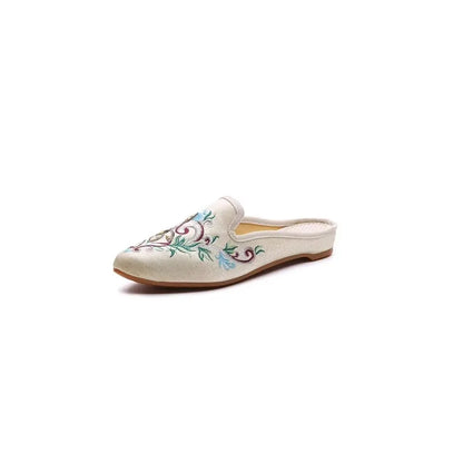 Chinese Style Summer Harajuku Slippers Women Shoes for Women Fashion Casual Vintage Embroidery Ethnic Style Streetwear