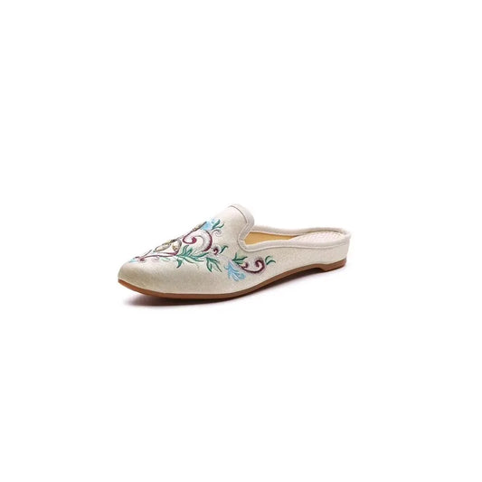 Chinese Style Summer Harajuku Slippers Women Shoes for Women Fashion Casual Vintage Embroidery Ethnic Style Streetwear