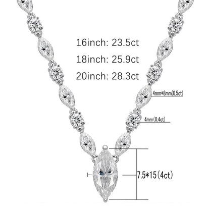 KNOBSPIN Moissanite Pendant Necklaces for Women 1 - 1.8ct D VVS1 Lab Diamond with Certificates s925 Silver Chain Dainty Necklace