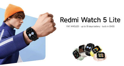 Xiaomi Redmi Watch 5 Lite Global Version 1.96'' AMOLED 18-Day Battery life Built-in GNSS Bluetooth® Call 150+ Modes Smart Watch