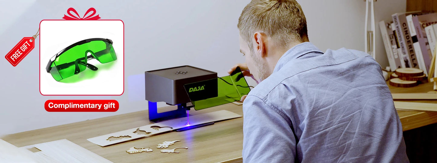 DAJA DJ6 Mini Portable Laser Engraver Diy Bluetooth Machine Painted Dog Tag Paper Leather Wooden Plastic Logo CNC Machine