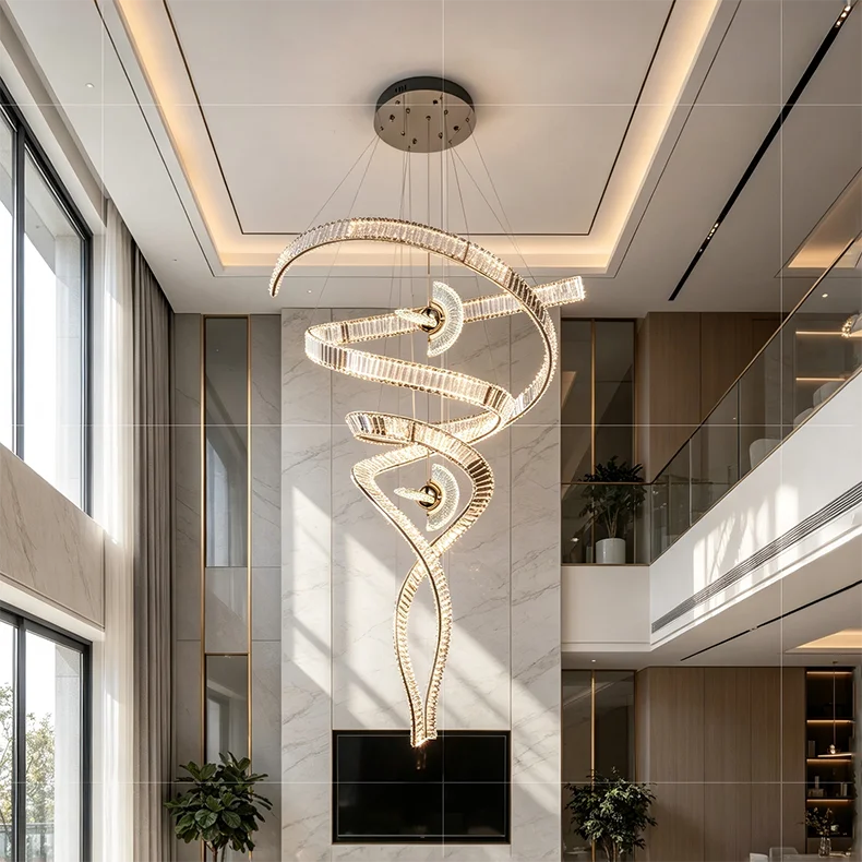 Nordic Home Decoration Stair Chandelier LED Pendant Lights Modern Ceiling Light Indoor Lighting Fixtures For Living Room Bedroom