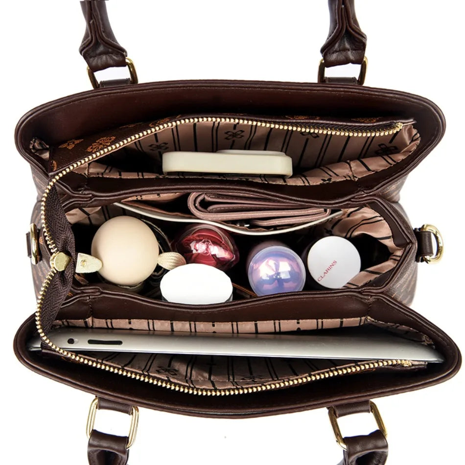 Luxury Women Handbag Fashion Print Large Capacity Shoulder Crossbody Bag Leisure Designer Soft Leather Ladies Purses and Handbag