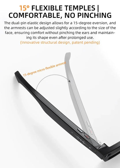 Smart Glasses with Camera 8MP HD Photo Video Recording EIS Anti Shake 1400mAh Charging Case WiFi Sync Transfer for Men Women