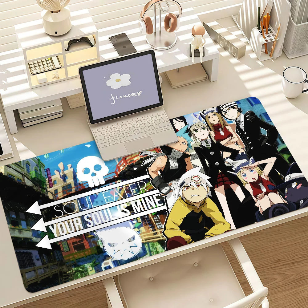 Anime S-Soul E-Eater Mouse Pad Anti Slip Rubber Edge Locked Thickened Laptop Gaming Desk Mat