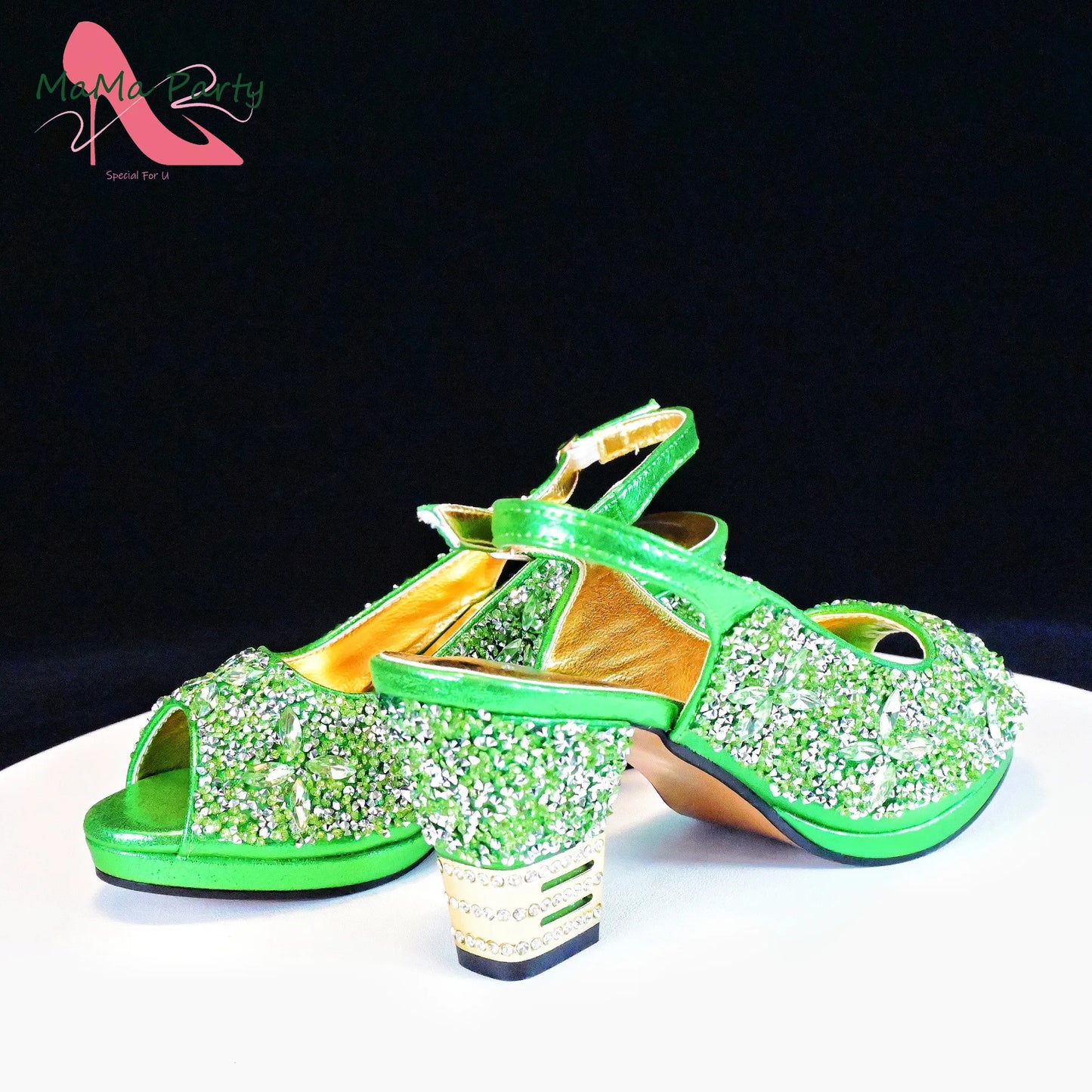 2025 Fashion Style Nigerian Ladies Lovely Shoes and Bag to Match Set in Gold Color Specials Pumps for Dress