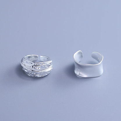 VENTFILLE 925 Sterling Silver Irregular Ring for Women Geometry Versatile Minimalism  Accessories Jewelry Gift Dropshipping