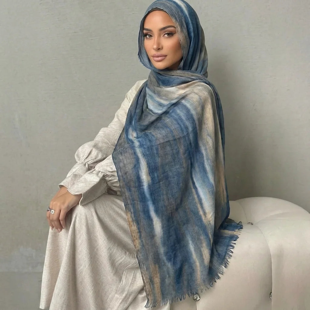 Women Big Size Plain Solid Cotton Rayon Crease Hijab Scarf Lady High Quality Wraps and Shawls Musulman Headband Islamic Turban
