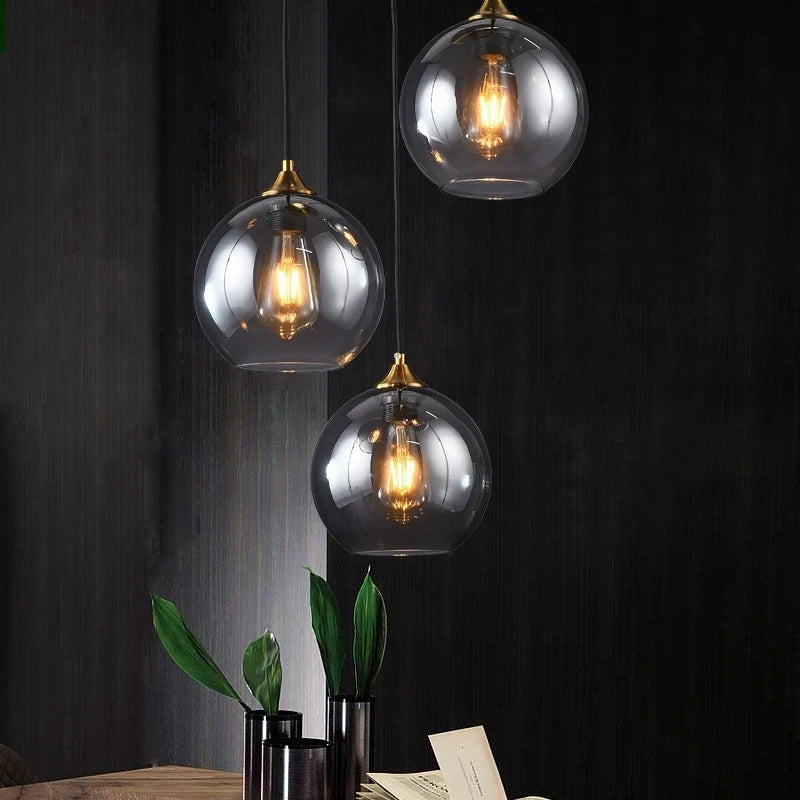 Dropshipping Glass Pendant Lights Modern Living Room Restaurant Kitchen Fixtures Pendant Lamp Home Decor Lamps Bedroom Luminaria