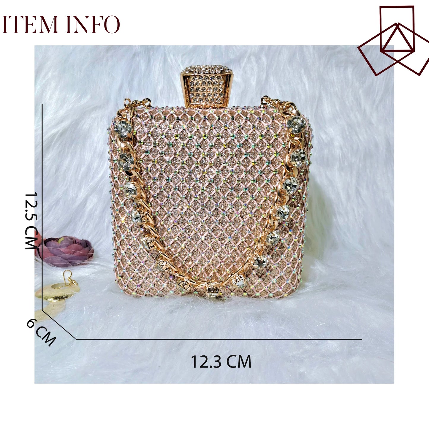QSGFC Crystal Decoration Style Wine Glass Heel Shoes Friends Party Shoes Nigerian Fashion Peach Ladies Shoes And Bag For Party