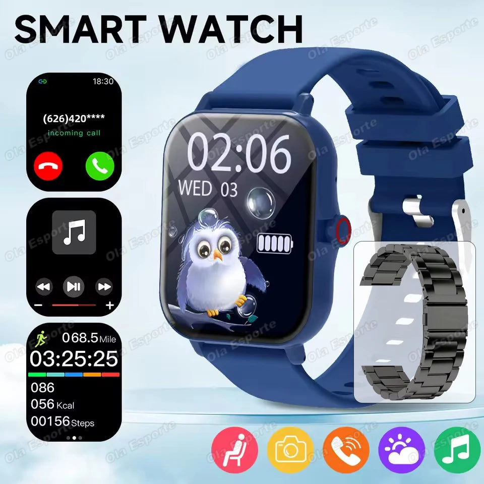 NEW Games Smart Watch 2026 Bluetooth Call Camera Control Sleep Monitoring Music Play Message Push Outdoor Sports Smartwatch Kids